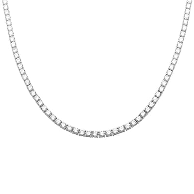 13.50CT Round Cubic Zirconia Necklace .925 Sterling Silver