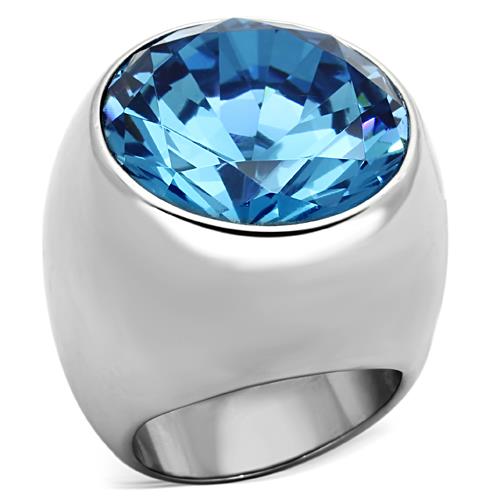 Women's Sea Blue Dome Cocktail Ring