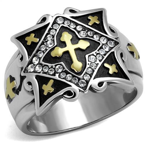Cross of Jerusalem Stainless Steel Ring