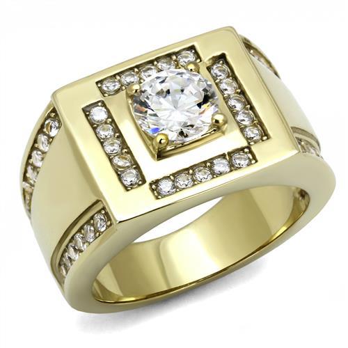 14K Gold Plated CZ  Ring for Men