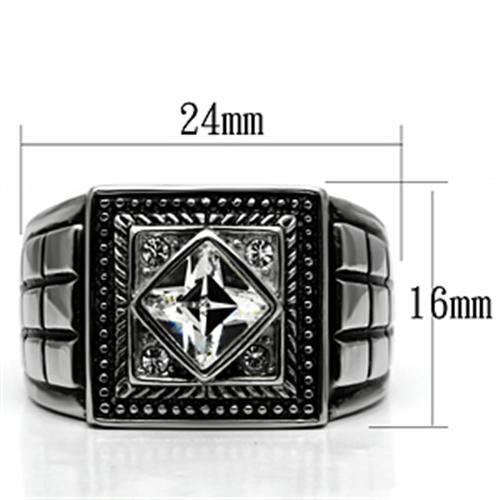 Crystal Celtic Style Stainless Steel Ring for Men