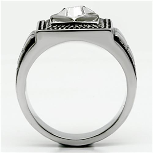 Crystal Celtic Style Stainless Steel Ring for Men